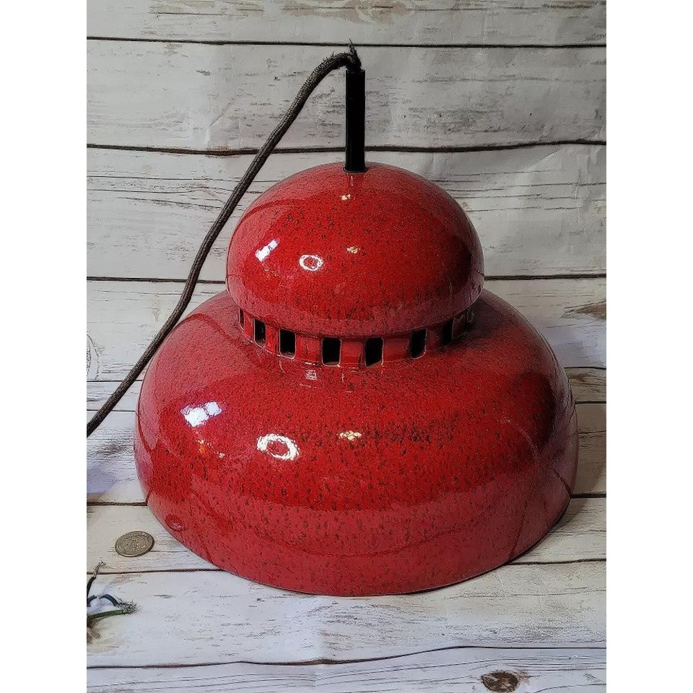 Kaiser Leuchten Mid Century Modern MCM Hanging Red Pendant Lamp